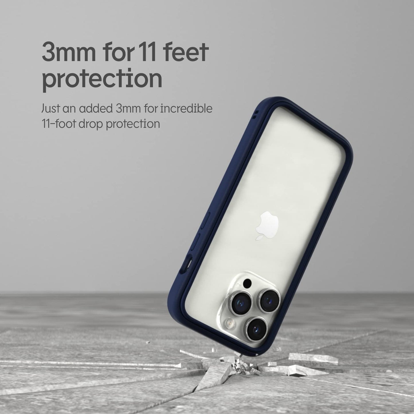 Rhinoshield Bumper Case Compatible With [Iphone 14 Pro] | Crashguard Nx - Shock Absorbent Slim Design Protective Cover 3.5M / 11
