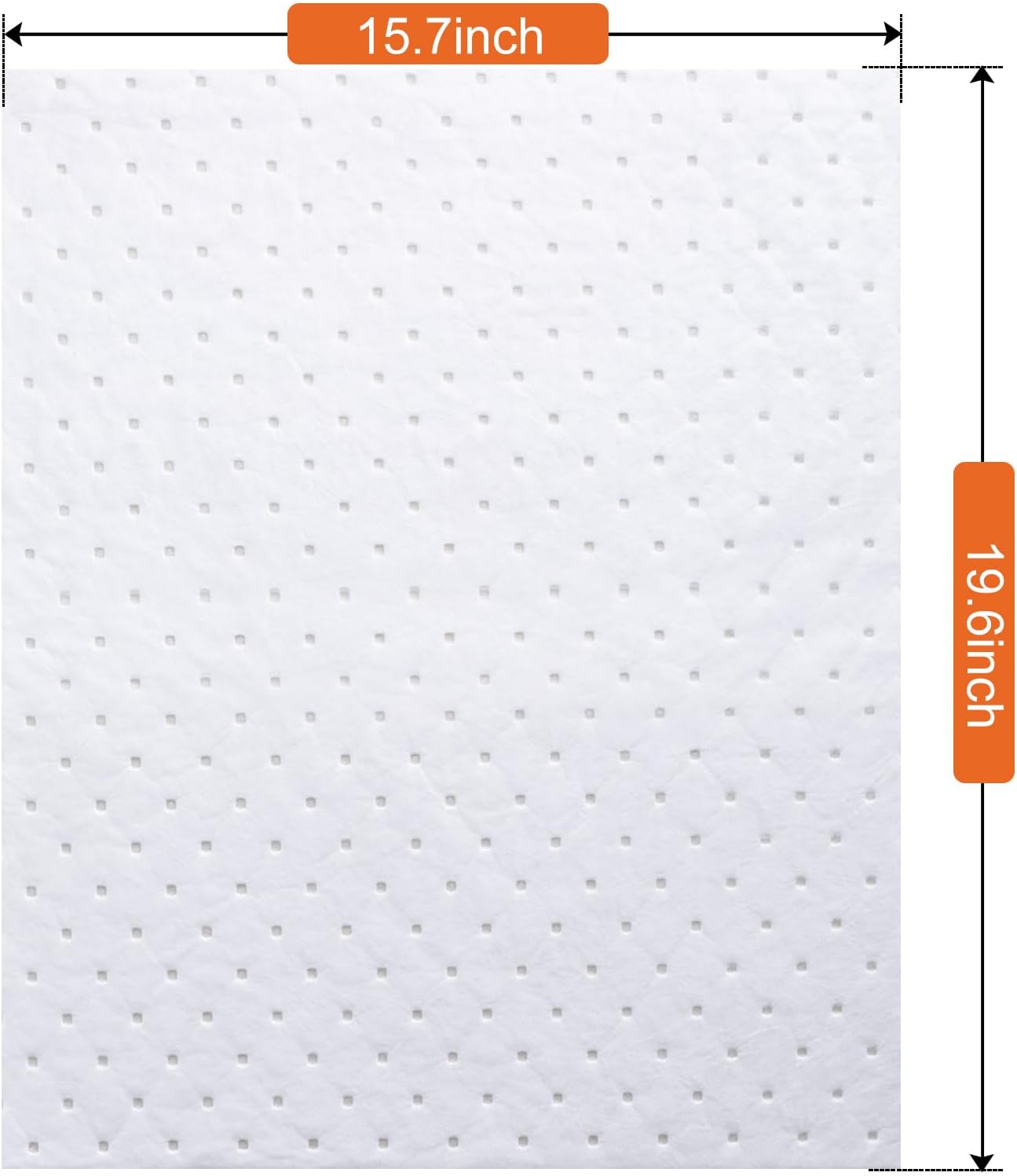 Spill Absorbent Pads 15" x 20" Heavyweight Oil Absorbing Mats,White Absorbing Heavy Weight Oil-Only Absorbent Mat Pad (30PCS)