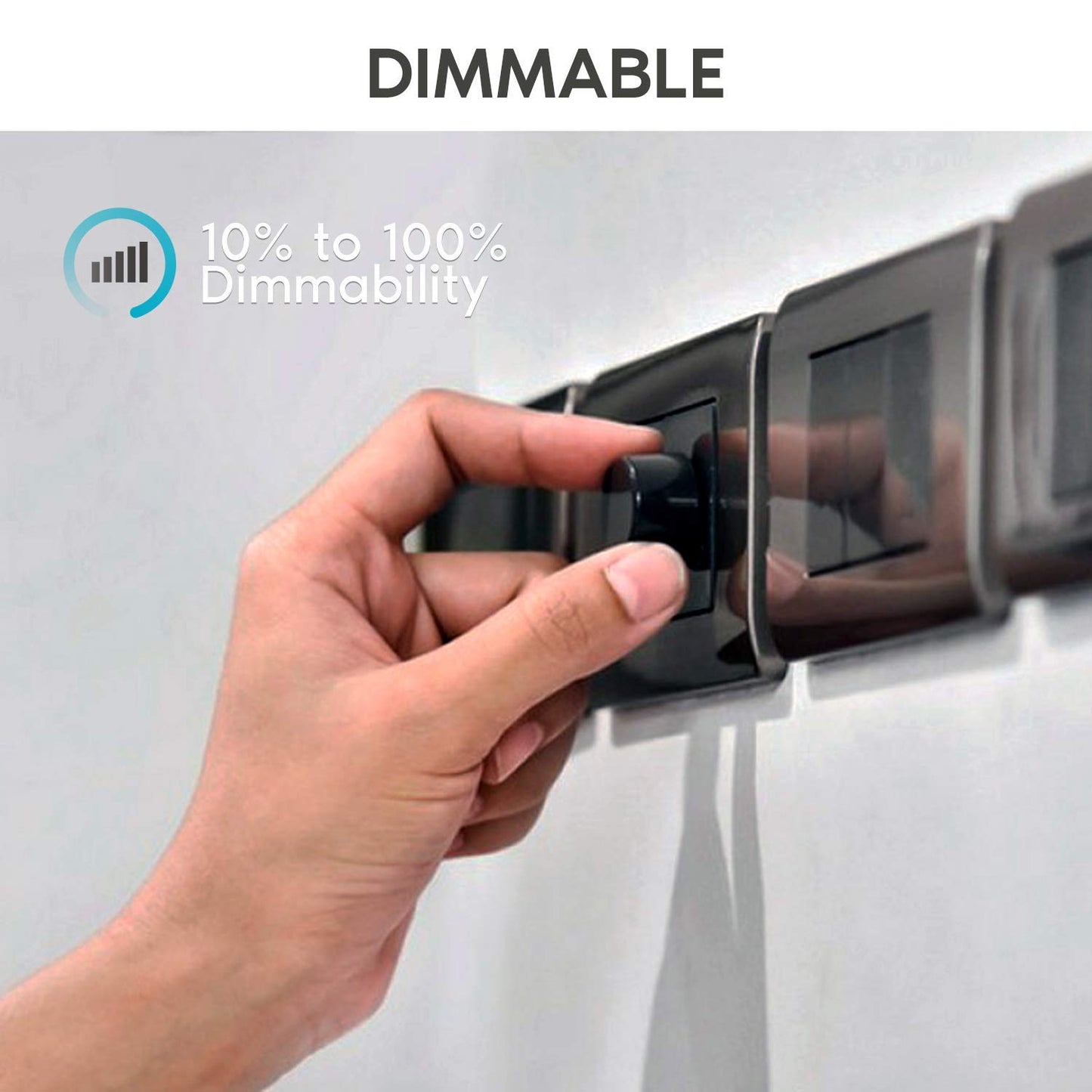 Leools 8W Dimmable Edison LED Tubular Bulb T10, 4000K Daylight, Glass, 4-Pack