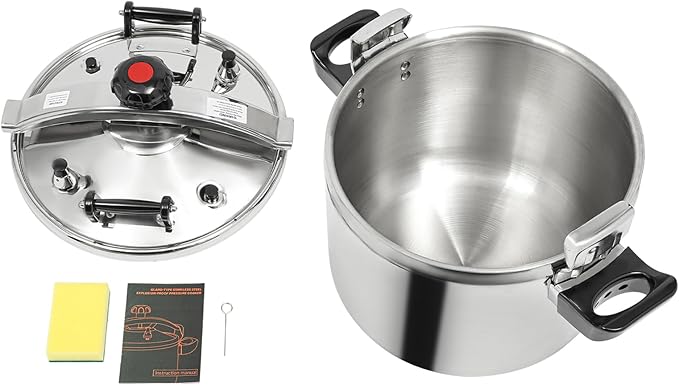 Pressure Cooker, 40L/42.27 Qt Stainless Steel Pressure Stewing Pot, Tabletop/Cooktop 60Kpa High Pressure Cooking Pot, Suitable for Open Fire, Induction Cooker, Electric Stove, Gas Stove