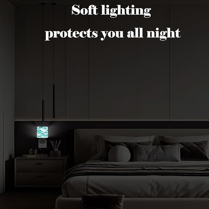 Ocean Waves Night Light,Plug-in Nightlights Auto Sensor Night Lamp Dusk to Dawn Lamp Home Decor for Nursery Children Girls Boys