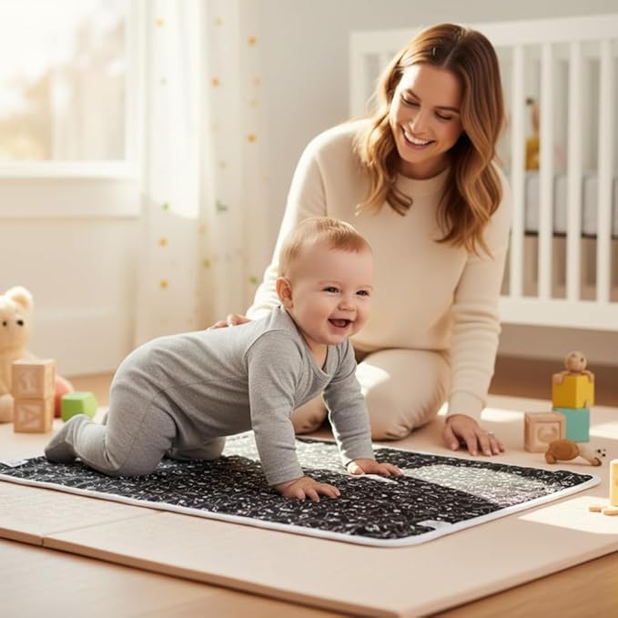 Flockthree Waterproof Baby Diper Changing Pad with Storage Bag (28.7" X 19.7") Washable Wipeable Reusable Leak Proof Diaper Travel Mat Station Changing Mattress Liner Cribs Bed Cover, Dogs