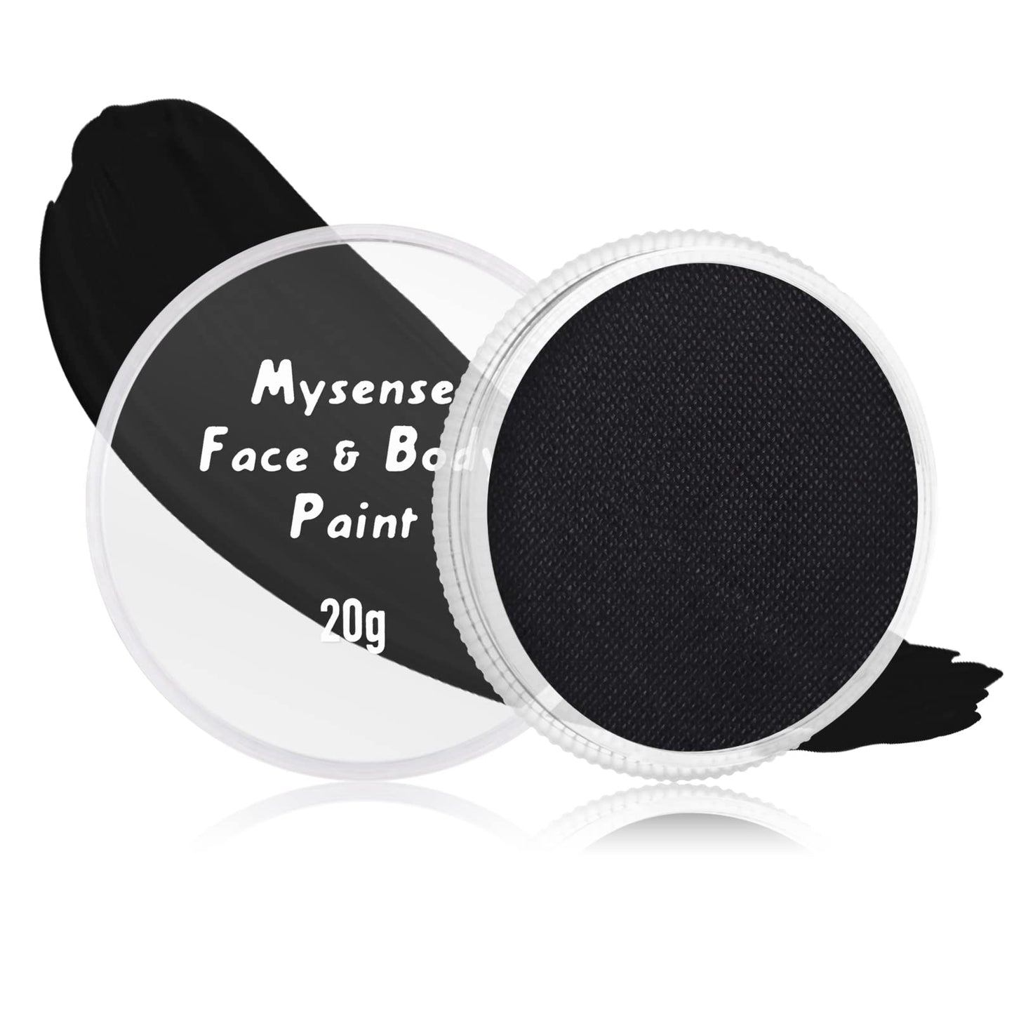 Mysense Black Face Body Paint Makeup,Water Activated Painting for Adults Children Sugar Skull Day of the Dead Skeleton Joker Gho
