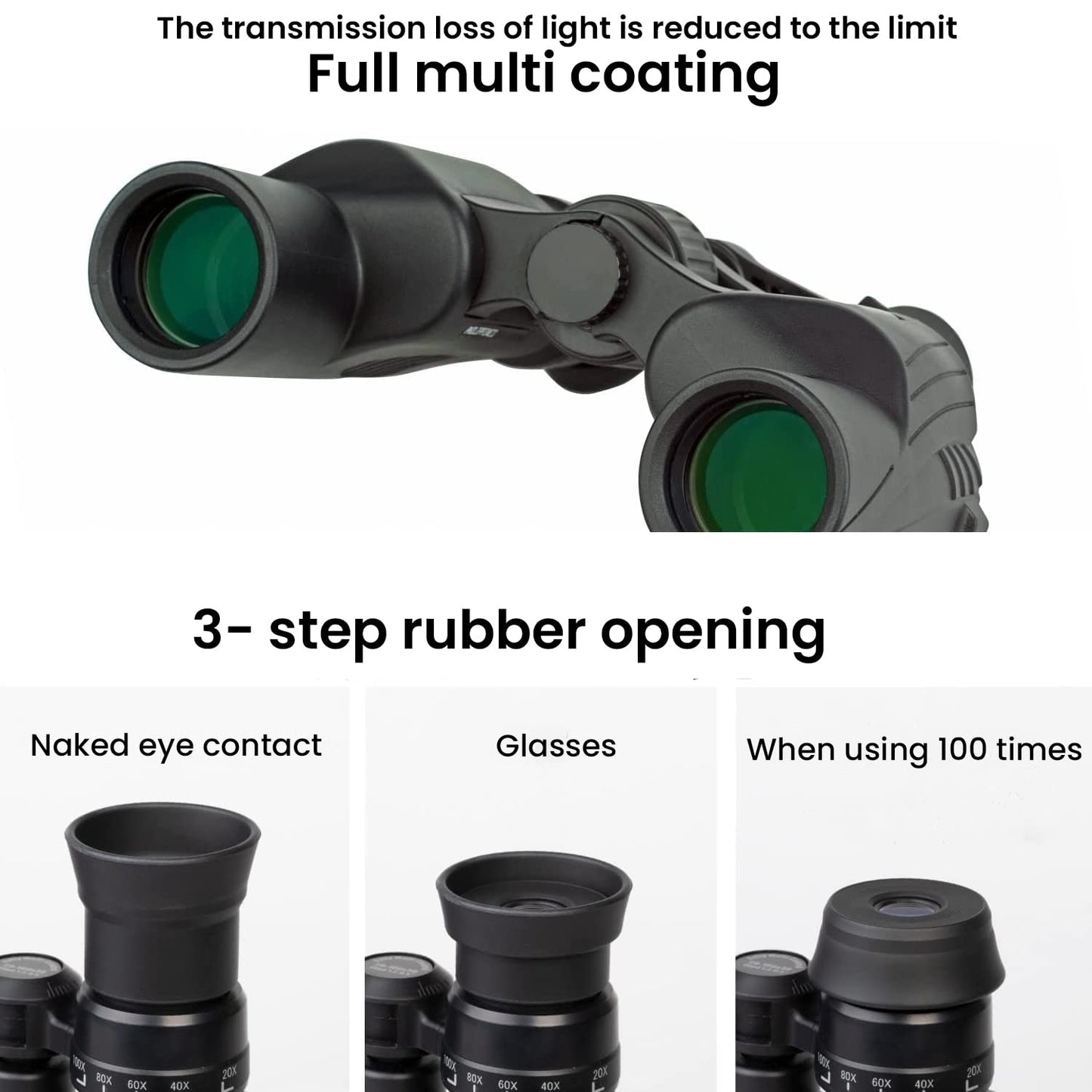 Kenko High Power Zoom Binocular, Sg-Z 20-100X30 N Fmc Smart Phone Holder Set, Magnificant 20X To 100X, Full Multi-Coating For Sp
