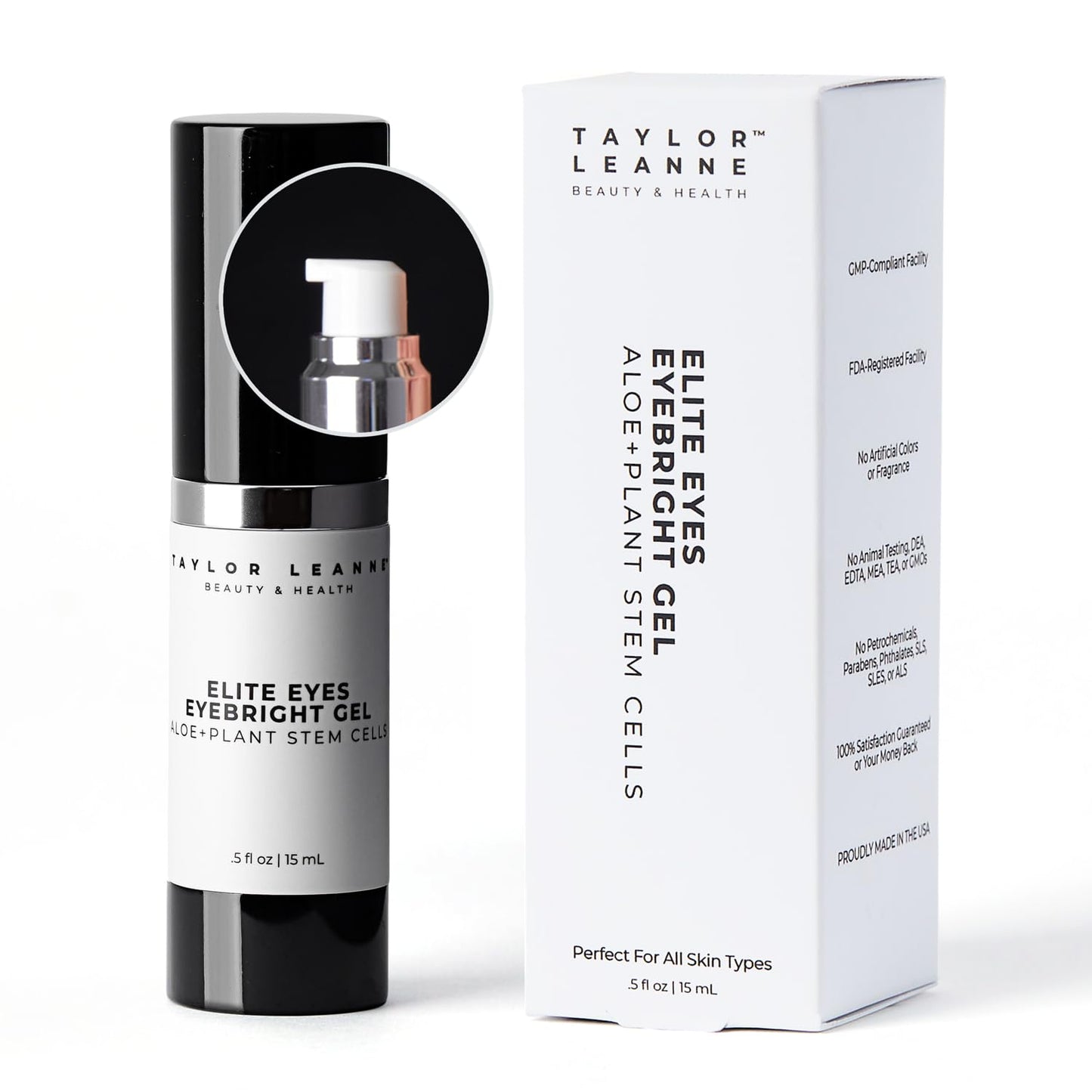 Eye Firming Serum Advanced Formula with Stem Cells Aloe Peptide - Anti Aging Reduce Wrinkles Fine Lines Dark Circles Undereye Puffy Bag Remover 0.5 oz