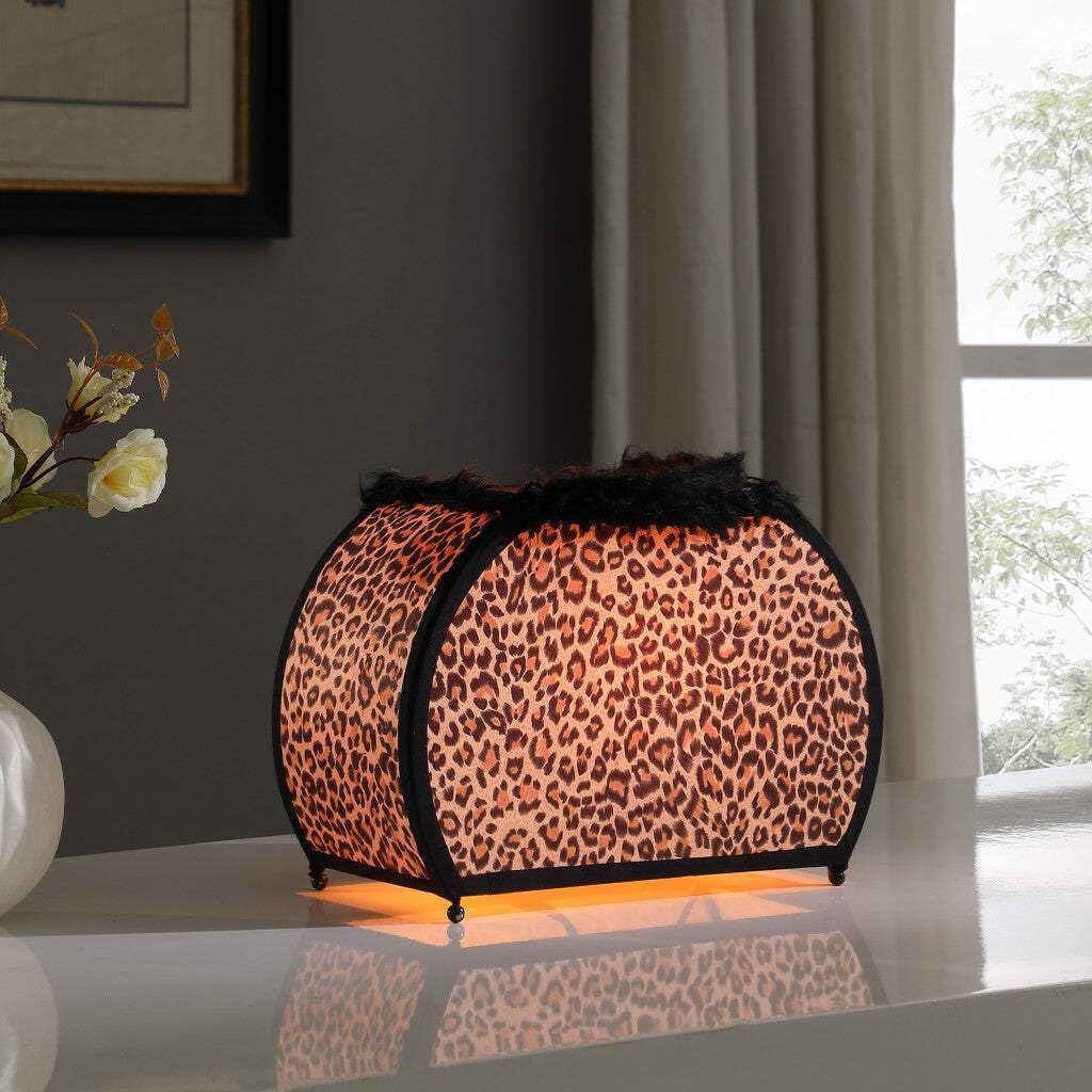 HomeRoots Table Lamp - Funky Leopard Pattern - 11.75 x 5 x 12 in - Model 524255