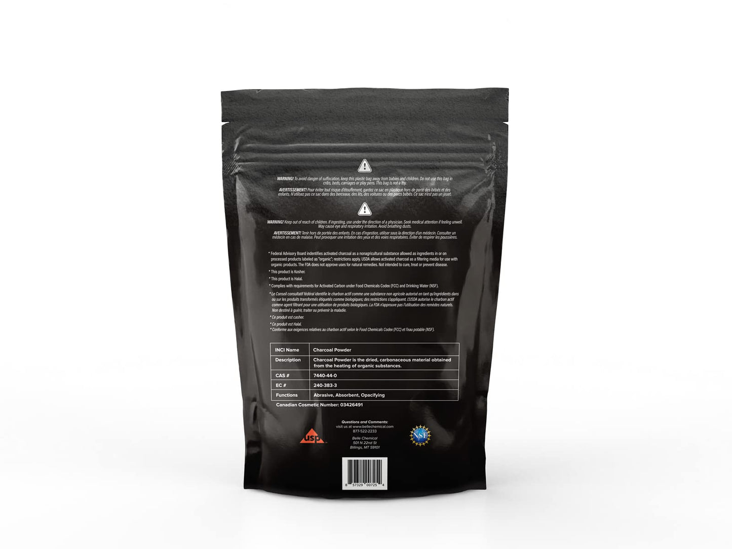 (5LB) Organic Coconut Activated Charcoal Powder - Food Grade, Kosher - Teeth Whitening, Facial Scrub, Soap Making (5 Pound)