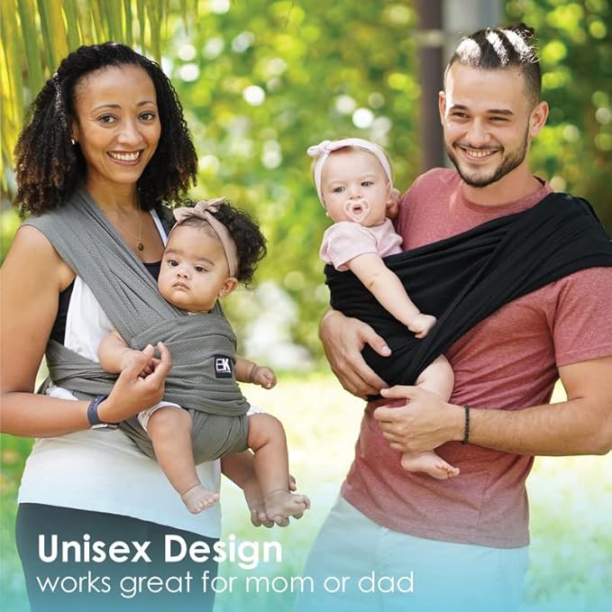 Breeze Baby K'tan Baby Carrier, #1 Easy Pre-Wrapped Baby Sling Gift | Breathable 100% Cotton Mesh | Hands Free Wrap for Infants | No Rings Or Buckles | Newborn to Toddler up to 35lb, X-Large (22-24)