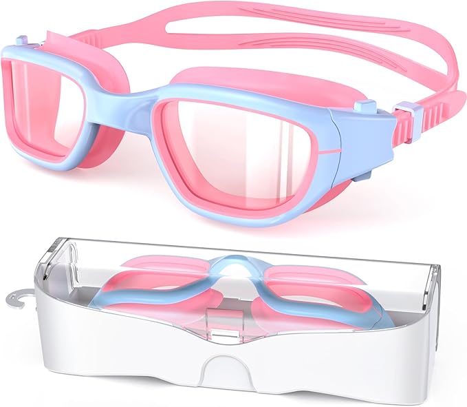 Zeligerstar Kids Swim Goggles,Swimming Goggles for Kids 6-14, Anti-Fog UV Protection Pool Glasses for Boys Girls