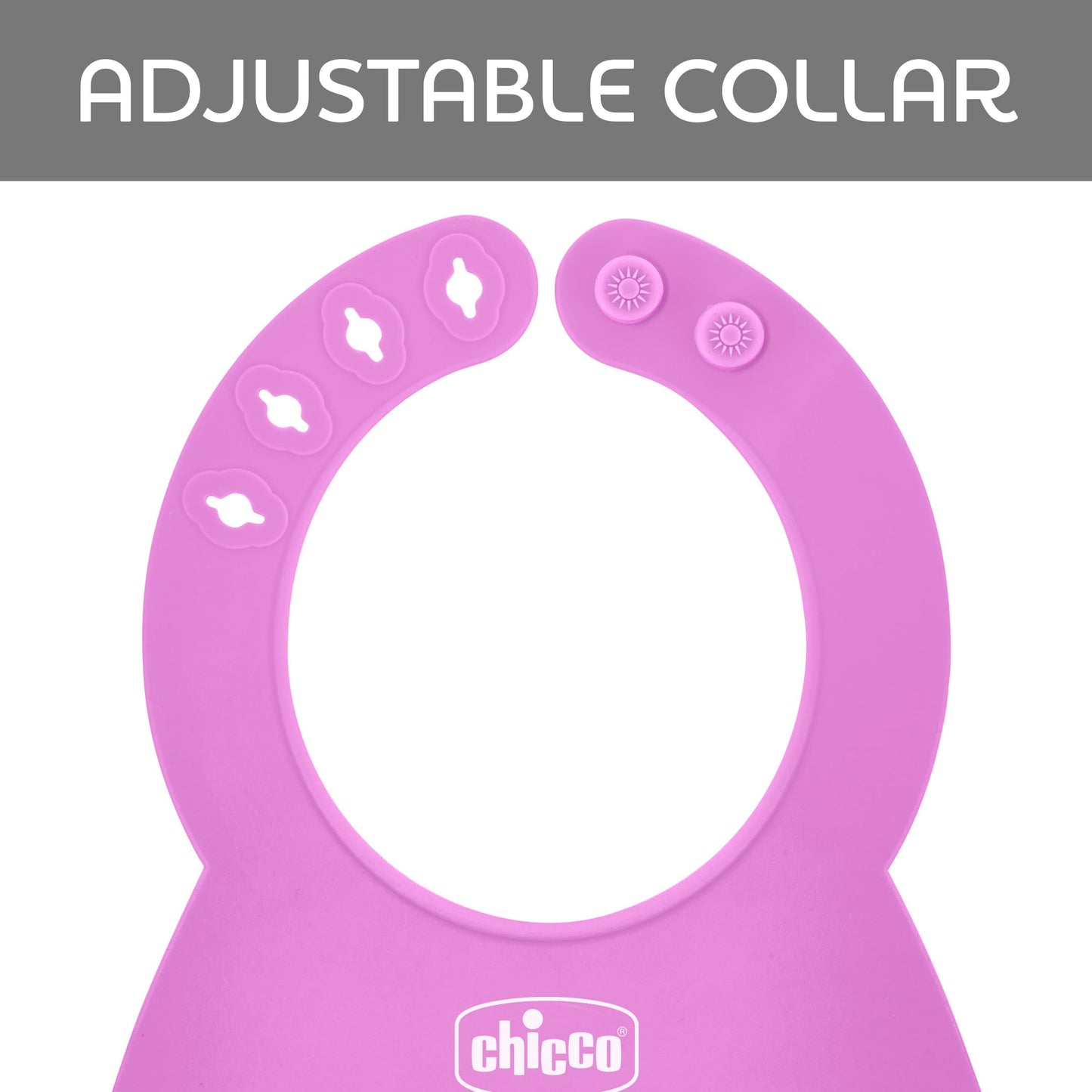 Chicco Easy Start Silicone Feeding Set | Dishes for Baby-Led Weaning | Suction Bowl | Adjustable Silicone Bib | Soft Silicone Spoon | BPA-Free | 3 Piece Set | 6m+ | Pink