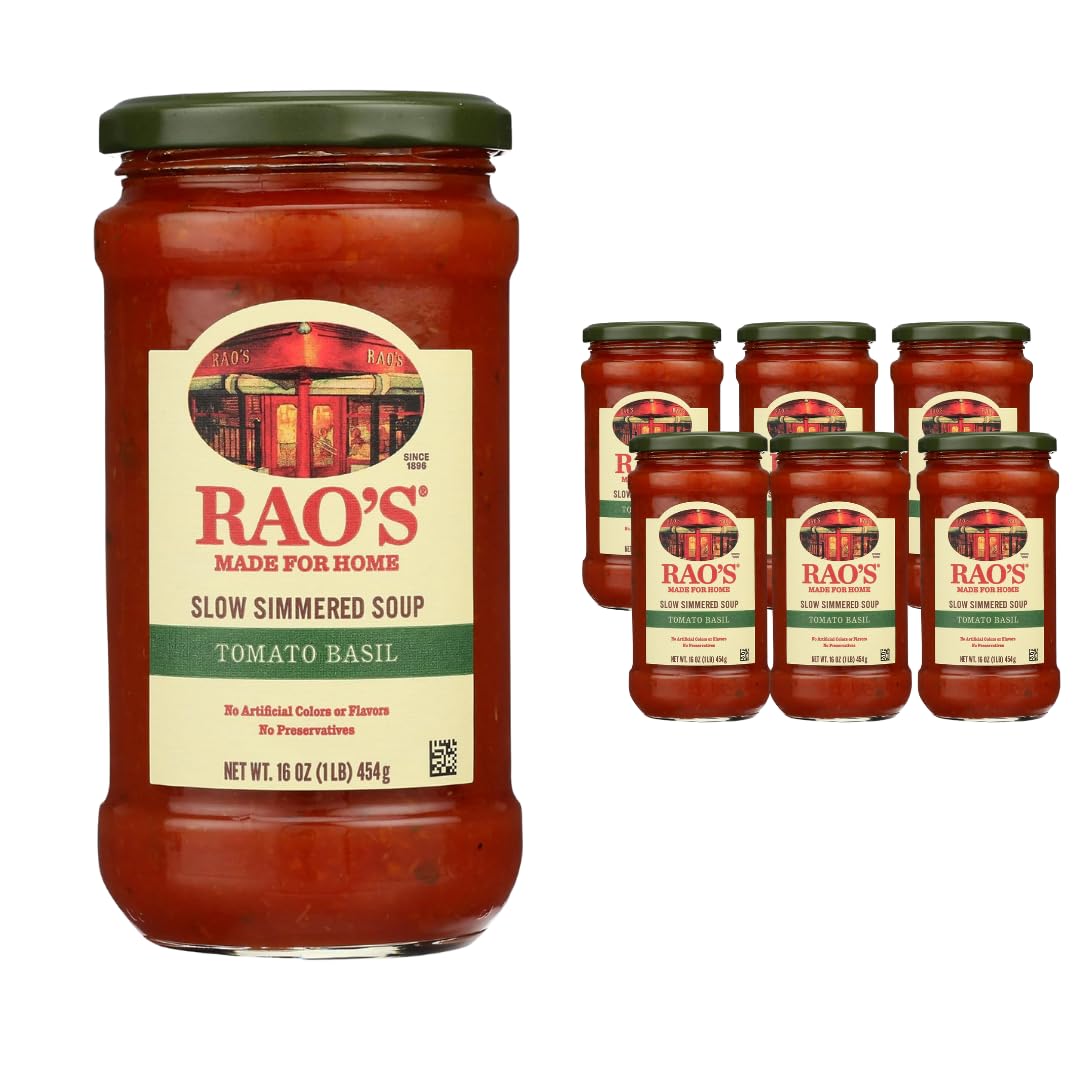 RaoS Homemade Slow Simmered Soup, Tomato Basil, 16 Ounce (Pack Of 6)