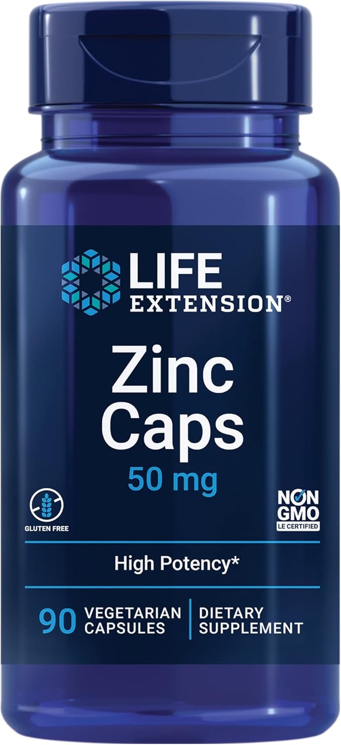 Life Extension Super K, Vitamin K1, Vitamin K2 mk-7, Vitamin K2 mk-4 & Zinc Caps, zinc 50 mg, zinc Citrate, Support The Body's Immune defenses