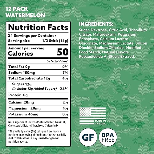 HOIST Electrolyte Drink Mix Powder Sticks – Rapid Rehydration, Military Hydration Formula – Watermelon (12 Single-Serve Pa...
