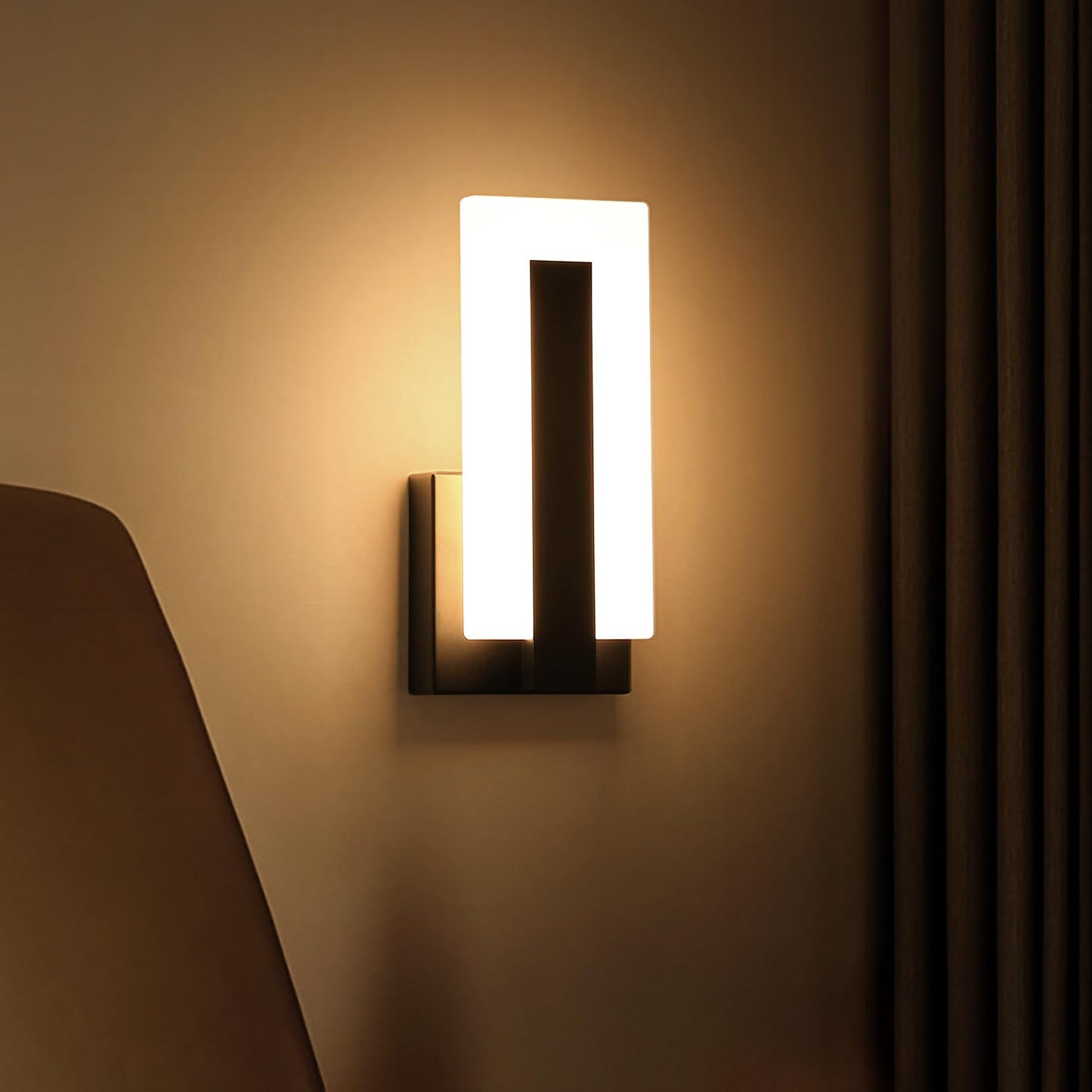 Pasoar Wall Sconce LED Light, 7W Acrylic, Hardwired, Warm White 3000K, Model 3069, 1 Pack, Suitable for Bedroom, Bathroom, Living Room