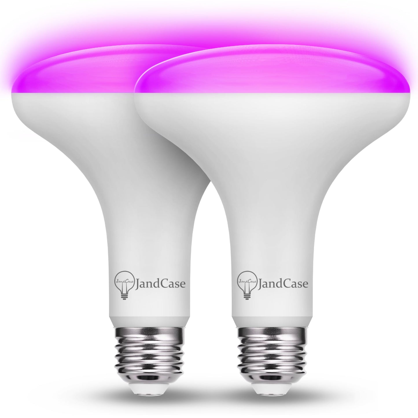 JandCase BR30 Flood Light Bulbs, 11W (100W Equivalent), Dimmable, Purple, E26 Base, 2 Pack