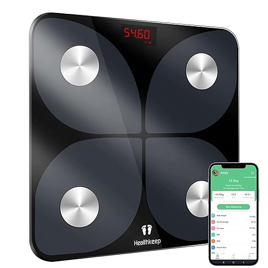 Body Fat Scale, Smart Bathroom Weight Scale, BMI Body Composition Monitor, High Precision Health Analyzer with Smartphone ...