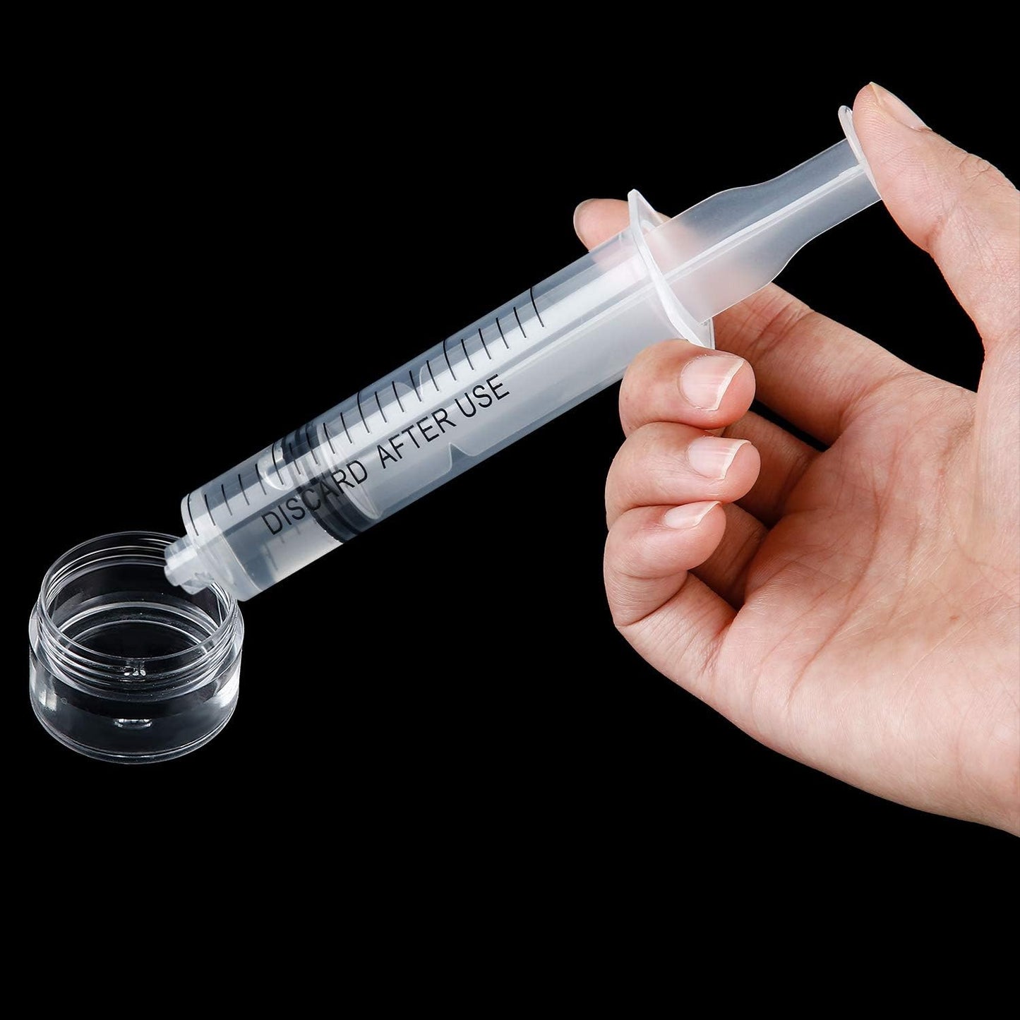 TecUnite 20 Pack Syringe Without Needle, Plastic Curved Syringes for Epoxy Resin, Craft, Feeding Pets Animals, Oil or Glue Applicator