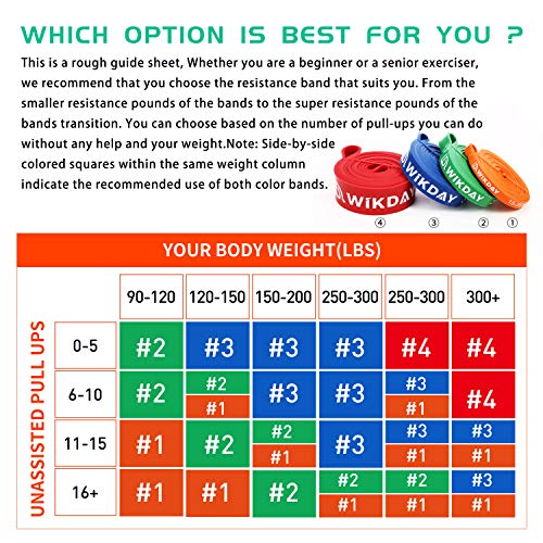 WIKDAY Resistance Bands for Working Out, Exercise Bands, Workout Bands, Pull Up Assistance Bands for Body Stretching Train...