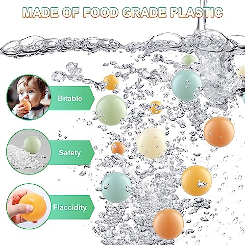 Clear Ball Pit Balls - Crush Proof Plastic Toy Balls for Boys and Girls