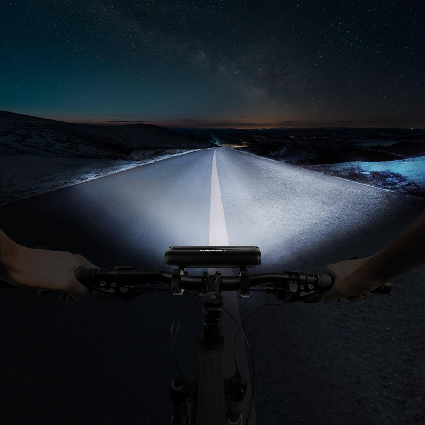 Sheroself Super Bright 6 Led Bike Lights - 5 Lighting Modes  Ipx5 Waterproof  Type-C Rechargeable Bicycle Headlight - Perfect For mature-themed Kid Mountain Road Commuter Cycling Night Riding