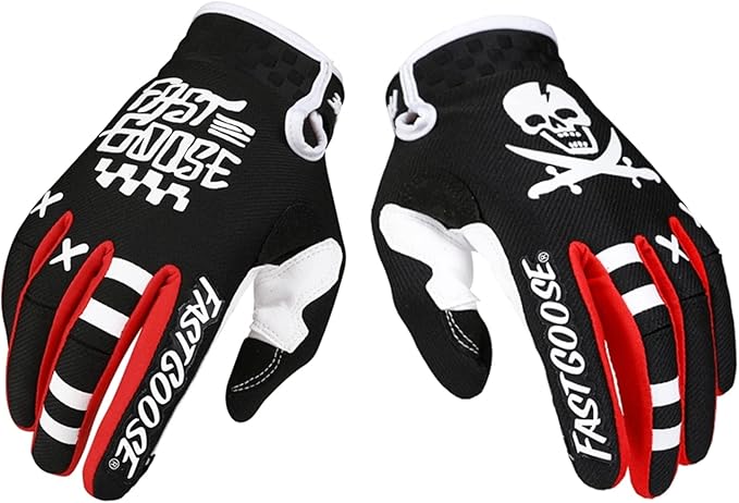 EXCEREY Skull Cycling Gloves Mountain Bike Gloves for Outdoor Sports, Driving, Climbing for Men & Women
