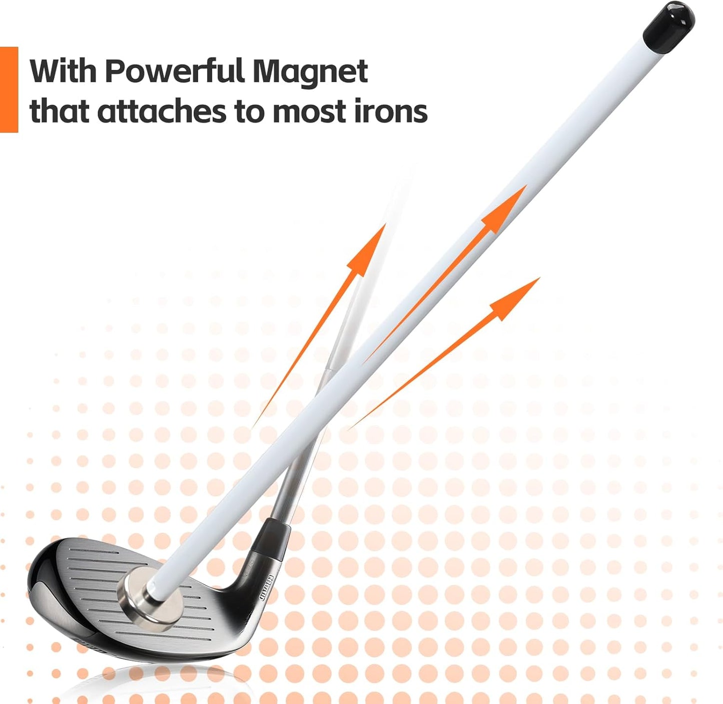 Golf Magnetic Alignment Rods 2 Pack, Golf Club Alignment Sticks Corrector Lie Angle Tool, Golf Swing Training Aids for Golf Practice, Visualize & Align Your Golf Shot