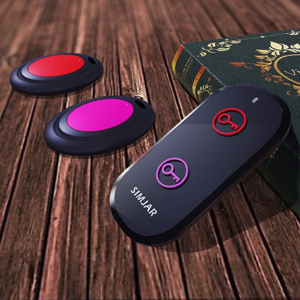 Basic Key Finder With 2 Receivers & 1 Remote, Simjar Wireless Remote Control Rf Key Finder Locator Tracker For Keys Wallet Phone