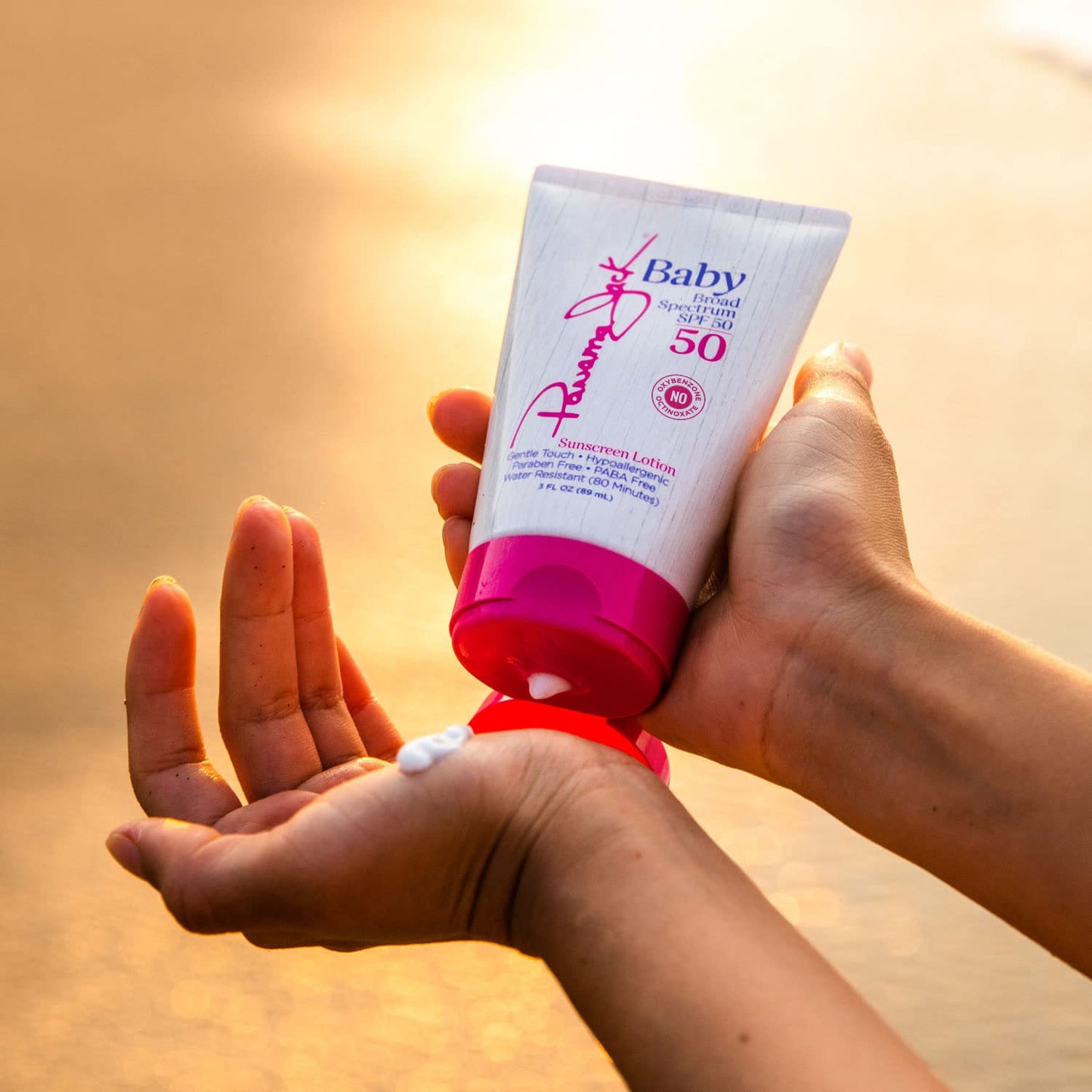 Panama Jack Baby Sunscreen Lotion - SPF 50, Broad Spectrum UVA/UVB Protection, Hypoallergenic Gentle Touch, PABA, Paraben, Glute