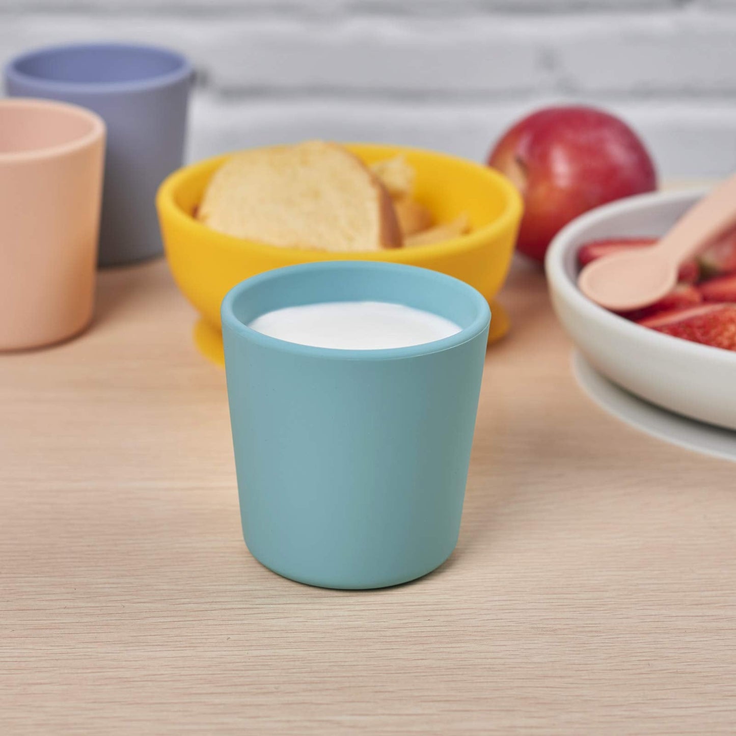 Catii Silicone Toddler Cup 5 oz, First Open Cup for Toddlers 1-3 years old, Unbreakable, Non-Smell, Anti-Slip, Dishwasher Safe (Grey)