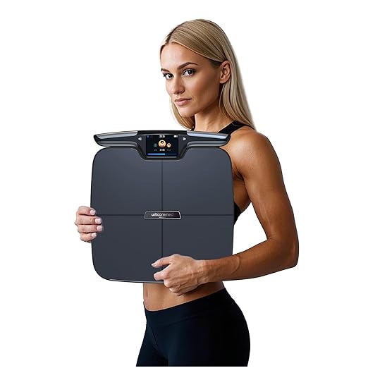 Witcaremed Smart Scale for Body Weight with BMI, Body Fat, Muscle Mass, Water Percentage, 8 Electrode High Precision Bathr...
