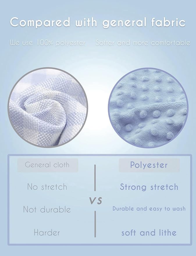 Baby Changing Pad Cover, Super Soft Plush Dot Diaper Changing Table Covers for Baby Girls and Boys, Ultra Comfortable, Safe for Babies, Fit 32"/34'' x 16" Pad (SkyBlue)