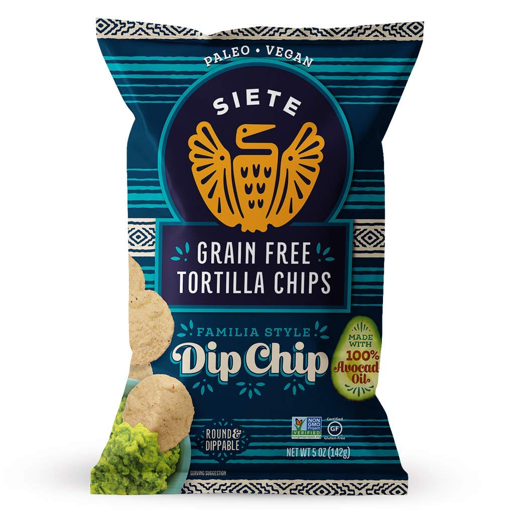 Siete Tortilla Chips | Grain Free | Gluten Free Chips | Paleo & Vegan Snacks | Non Gmo | Dip Chip, 5 Ounce (Pack Of 1)