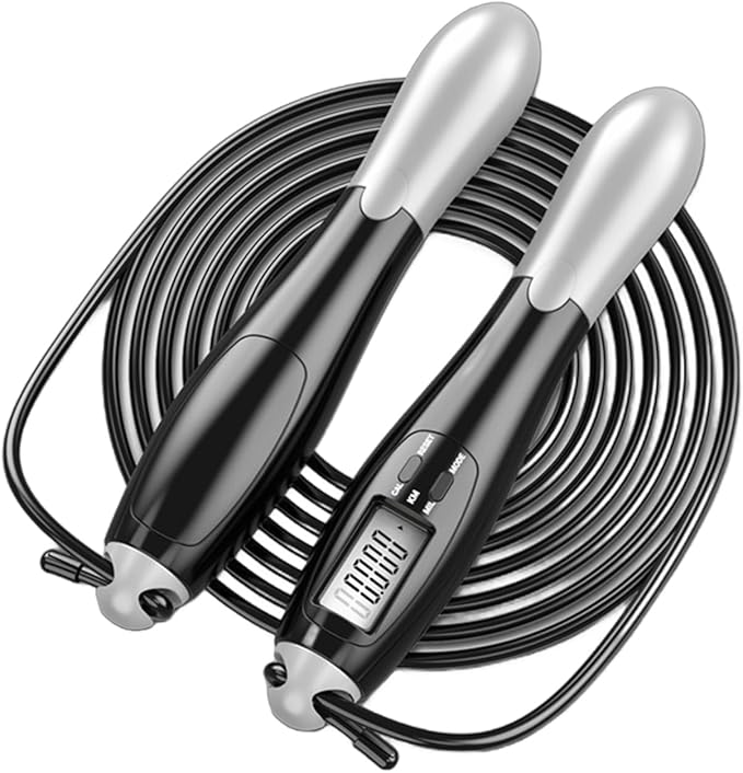 Weighted Skipping Rope With Precisions Counter Digital Counting Removable Jump Rope For Adult Indoor Outdoor Exercise