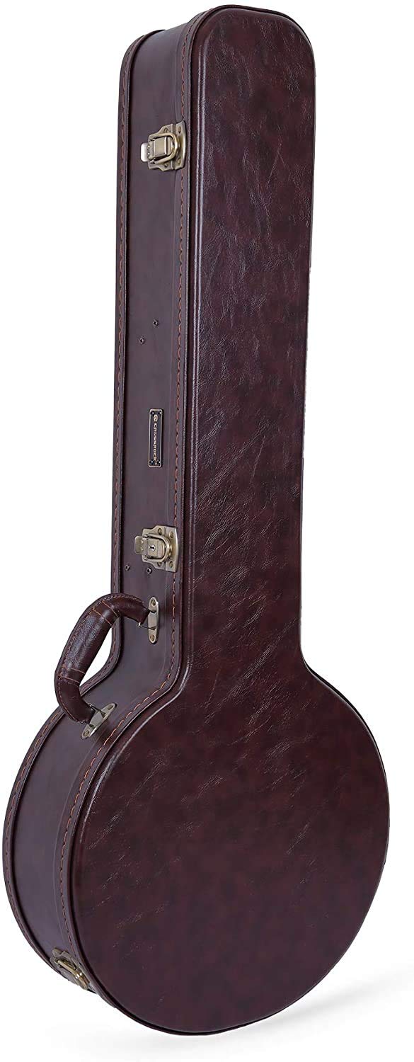 Crossrock Crw600Bjbr Wooden Case For 5 String Resonator Banjo, Vintage Brown (Crw620Bjbr)