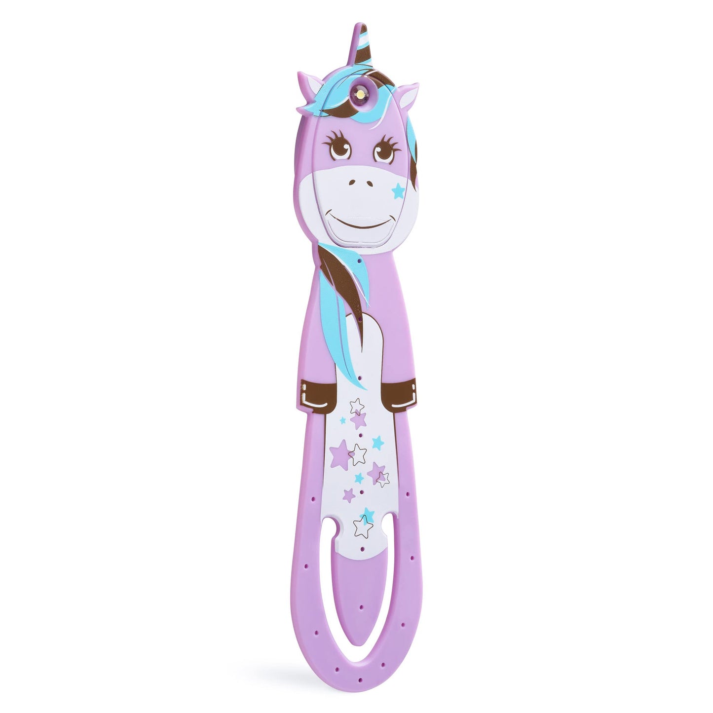 Gifts for Readers & Writers Flexilight Pal Bookmark Book Light LED Clip-On Unicorn Purple Model FLPUP
