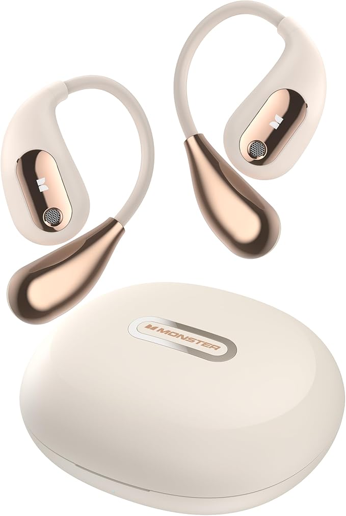 Monster Open Ear AC210 Headphones, Bluetooth 5.4 Earphones Stereo Sound, Wireless Headphones 30 Hours Playback, Type-C Cha...