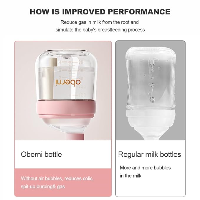 Baby Bottle Nipple, Off- Centered Nipples,100% Silicone,Replacement Baby Bottle Nipple for Babies, Newborn,Preemie 0-3 0-6 6-12 12+ Months 2 Pack (M(3-6 Month))