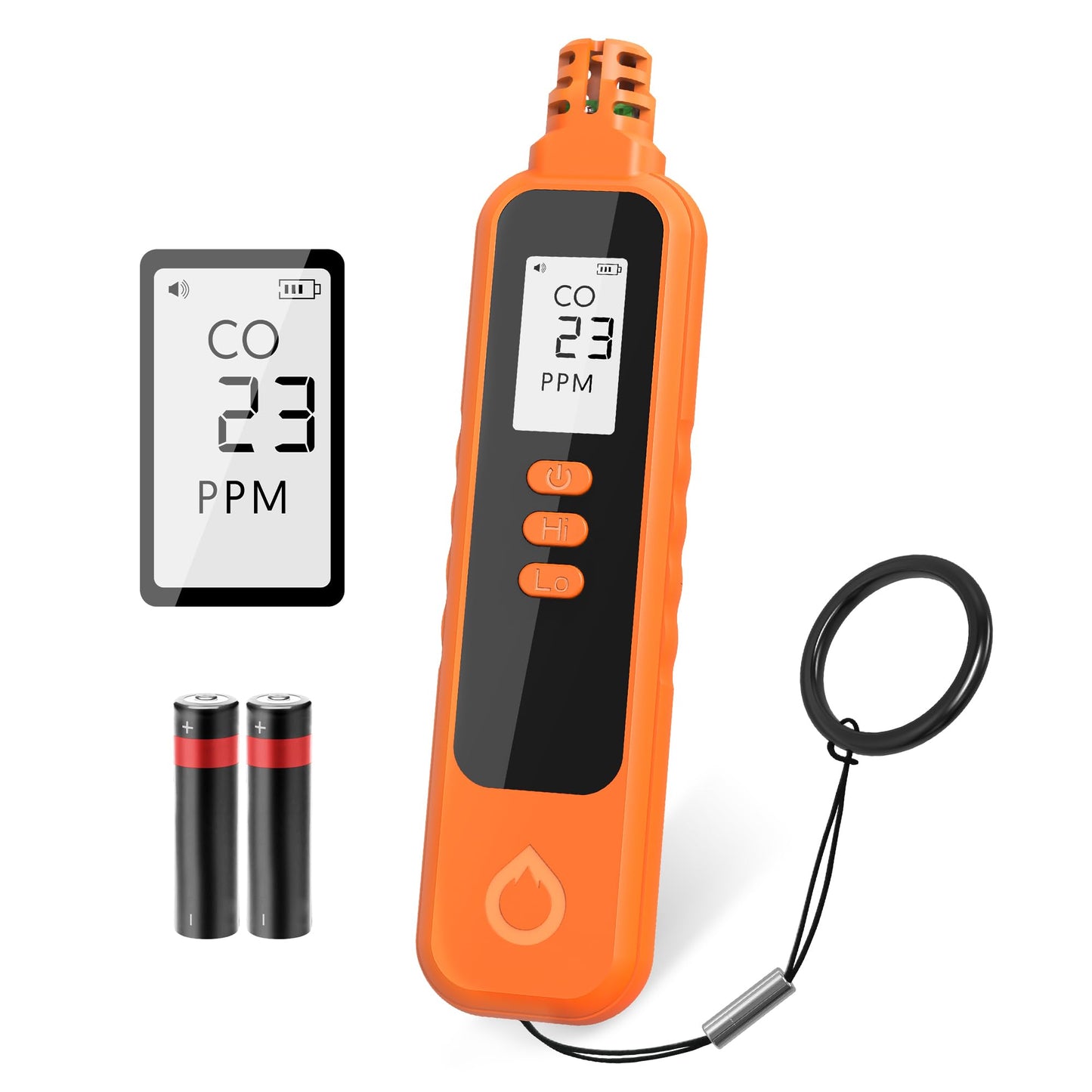 Carbon Monoxide Detectors, Portable CO Detector Battery Powered, Handheld Carbon Monoxide Monitor Alarm Detector with LCD Display for Home/Outdoor/Travel