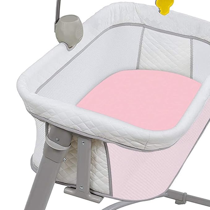 CaSaJa 3 Pack Bassinet Sheet Set, Silky Soft Handfeel with Comfy Napping Surface for Baby Skin, Flexible Fits Various Kinds of Cradle and Bessinet Mattress Up to 15" x 30", Lilac + Pink + Light Grey