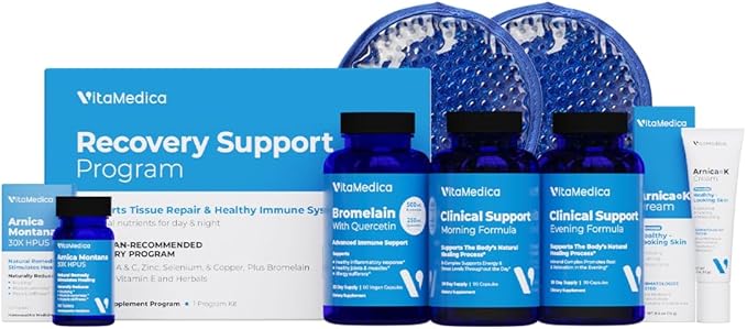 VitaMedica | Ultimate Recovery Bundle | Surgery Prep | Wound Healing | Supplements | Arnica K Oxide Cream | Hot Cold Packs...