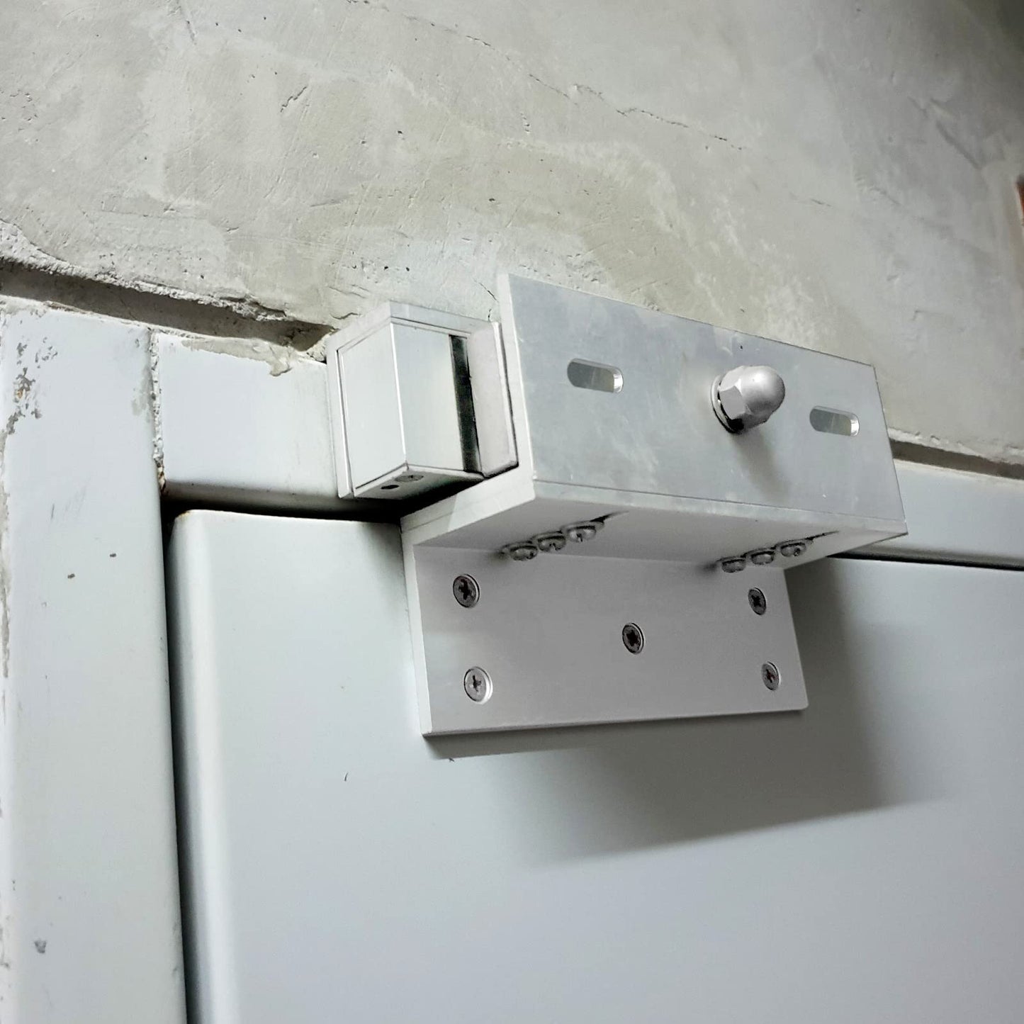 Hoteam 2 Sets Z and L Bracket for 600 Lb/ 280 kg Holding Force Electric Magnetic Door Lock Z and L Holder Stand for Inward Electromagnet Lock Control Door Access Self Closing