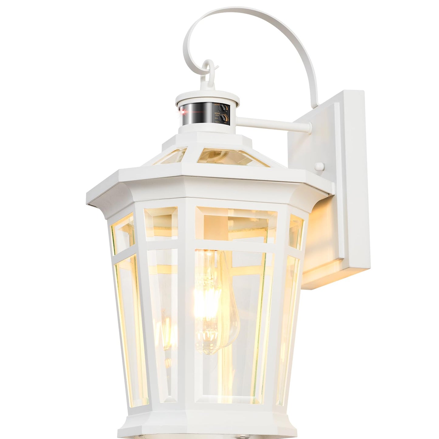 Vianis Motion Sensor Outdoor Light Fixtures Wall Mount  Large Aluminum Dusk To Dawn Outdoor Wall Lantern  White Waterproof Porch Lighting  Modern Exterior Lighting Fixtures For Patio  House