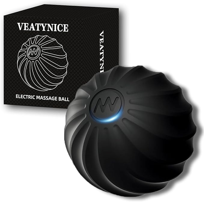 VEATYNICE Cordless Electric Massage Ball – USB Rechargeable Portable Massager, Skin-Soft Silicone for Foot, Back, Neck, Sh...
