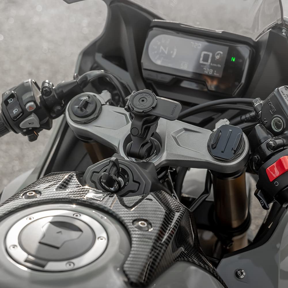 Quad Lock Motorcycle Fork Stem Mount Pro For Iphone And Samsung Galaxy Phones