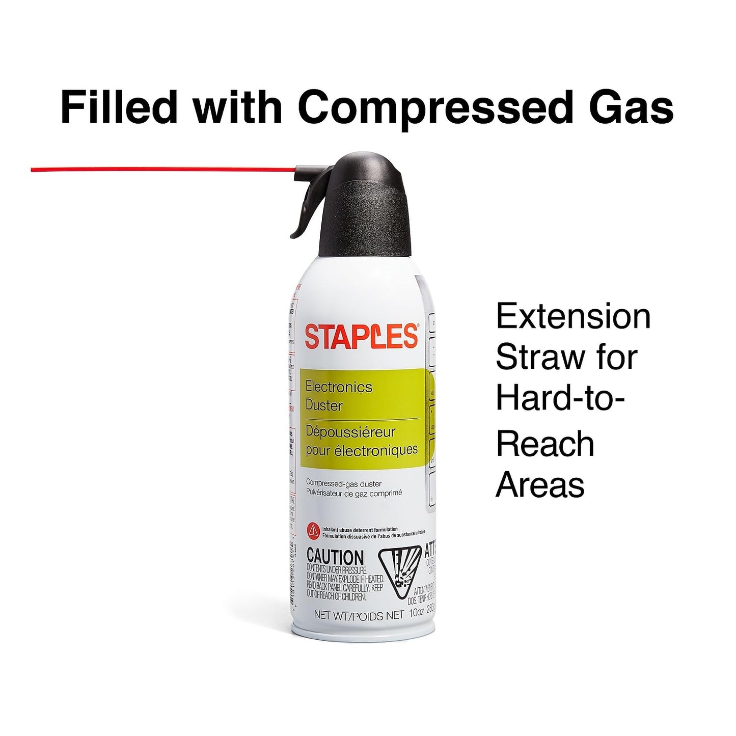 Staples Electronics Air Duster, 10 Oz., 4/Pack (Spl10Enfr-4)