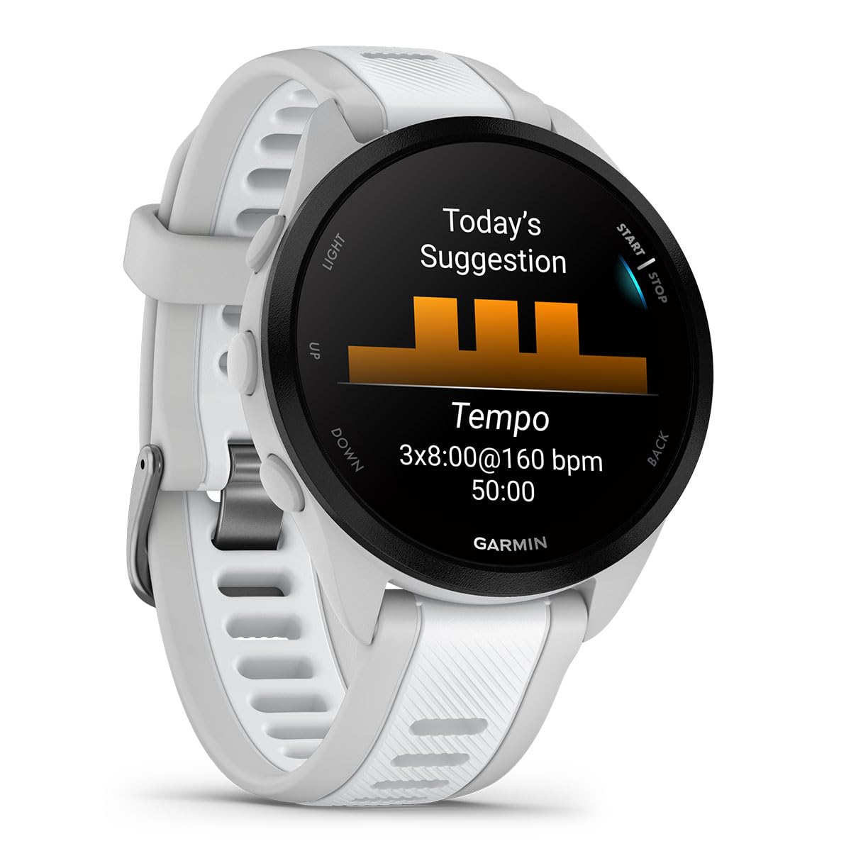 PlayBetter Garmin Forerunner 165 (Mist Gray/Whitestone) Running GPS Smartwatch Bundle - AMOLED Touchscreen, 11-Day Battery, Training & Recovery - Includes Screen Protectors & Portable Charger