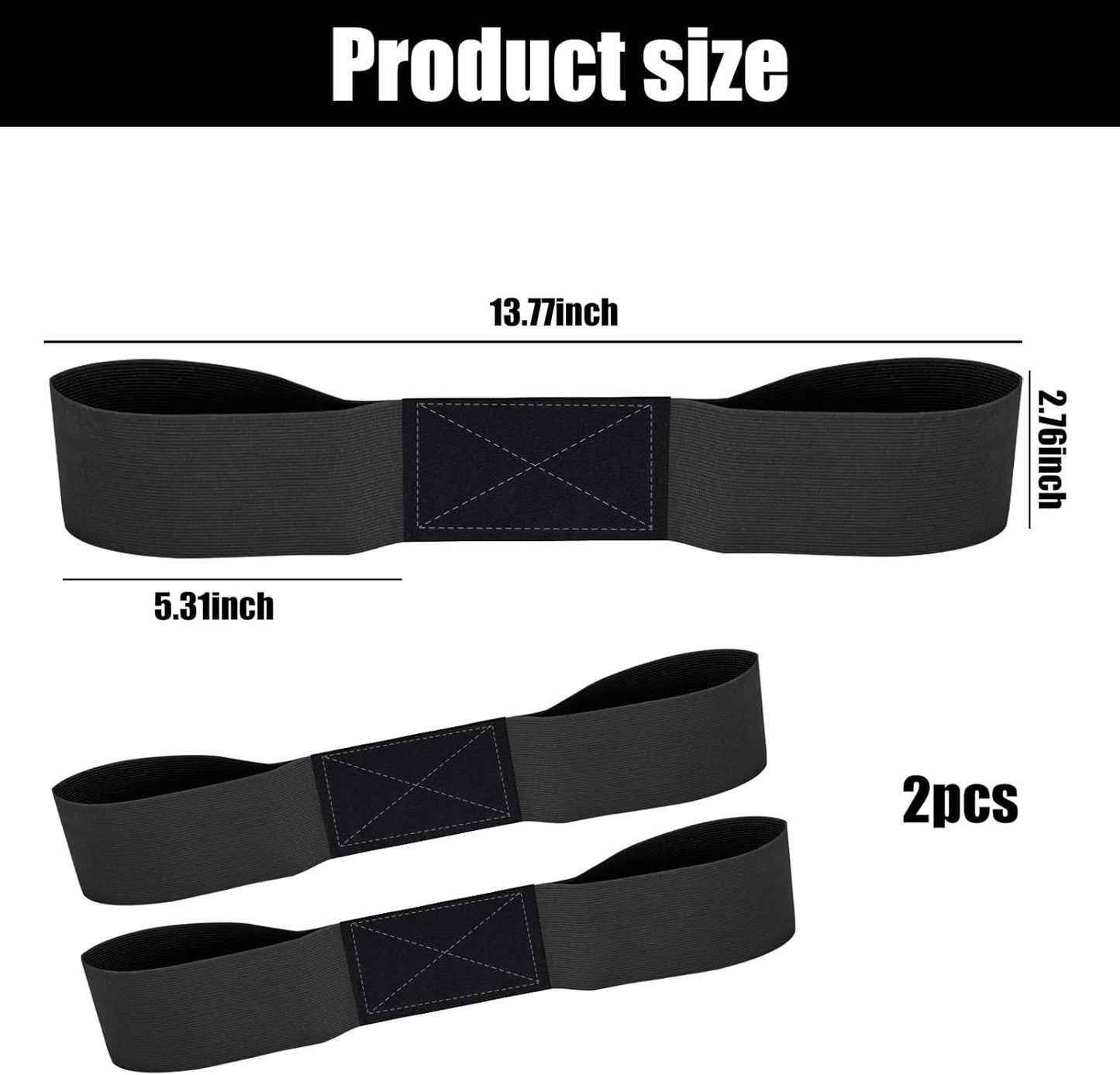 2Pcs Golf Arm Band Training Aid, Golf Swing Band, Golf Connection Band for Hand Positioning and Improved Swing Mechanics (Black)