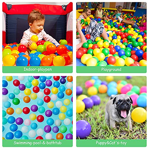 Vanland Ball Pit Balls for Baby and Toddler Phthalate Free BPA Free Crush Proof Plastic - Multicolored Pit Balls in Reusab...
