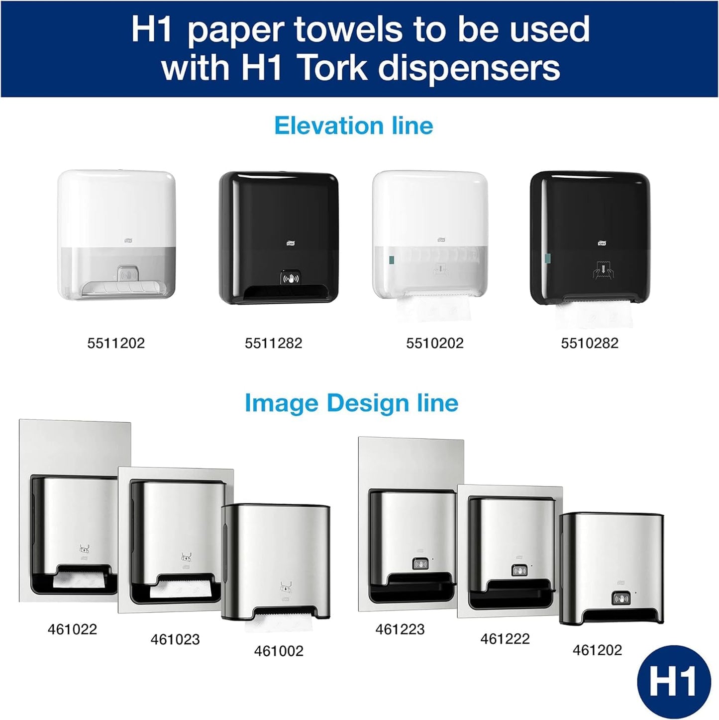 Tork Matic Paper Hand Towel Roll White H1, Universal, 100% Recycled Fiber, 6 Rolls x 700 ft, 290089