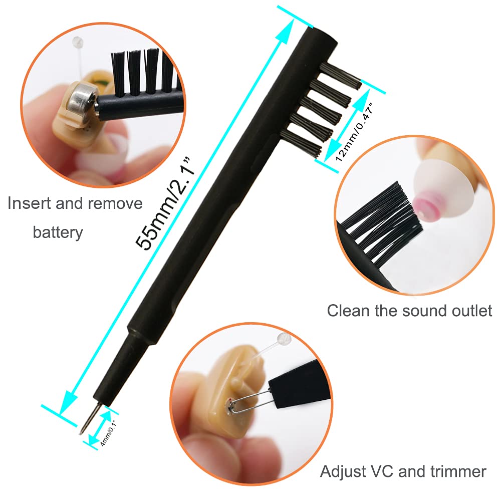 NanoCare Wax Guards for Widex/Phonak/Unitron and Resound Hearing Aids with Cleaning Tools Kit and Carry Case-24Filters